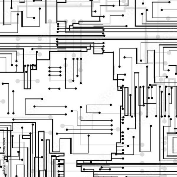 Obraz Circuit board background, technology style illustration