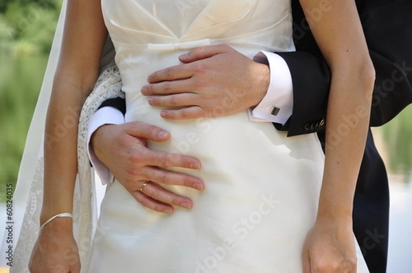 Fototapeta Abrazo novios