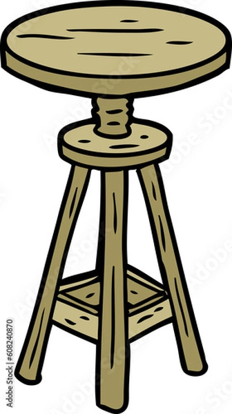Fototapeta cartoon adjustable artist stool