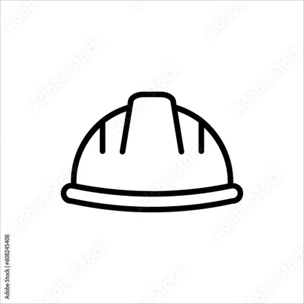 Fototapeta Safety helmet icon. Vector concept illustration for web design. isolated on white background.