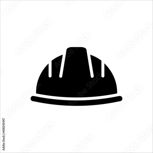 Fototapeta Safety helmet icon. Vector concept illustration for web design. isolated on white background.