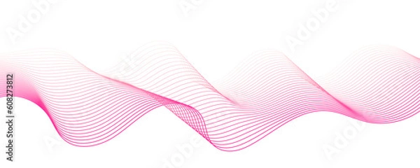 Fototapeta Smooth Abstract Wave Pink Background