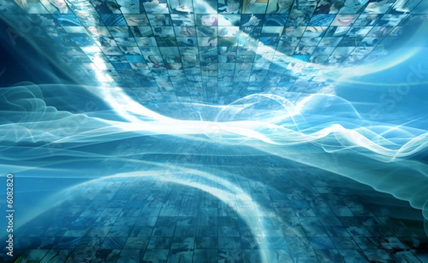 Fototapeta Miejsce informacyjne. Wykonane z moich zdjęć, Cyberpace Concept
