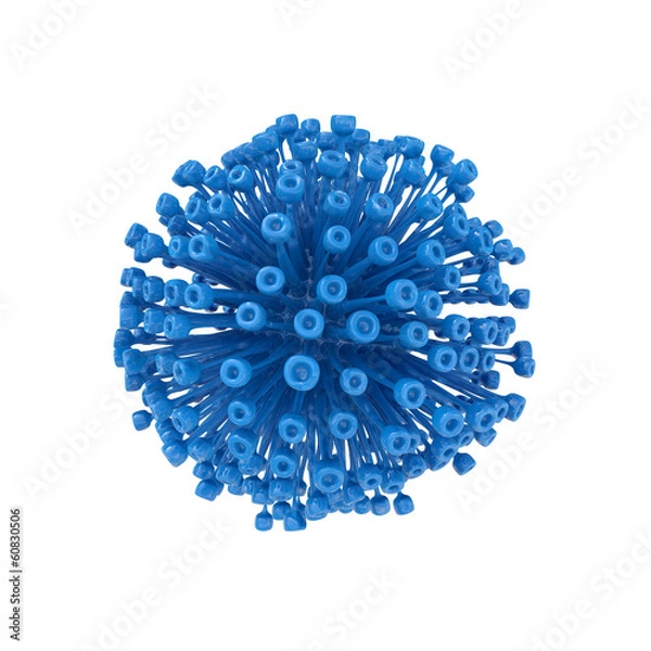 Fototapeta Retrovirus abstract illustration isolated - 3d Rendering