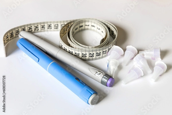 Obraz  Insulin injection pen or insulin cartridge pen for diabetics.