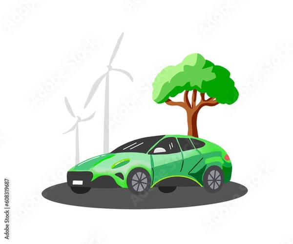 Obraz green eco car
