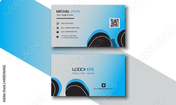 Obraz Business Card with gradian color  business card design template.