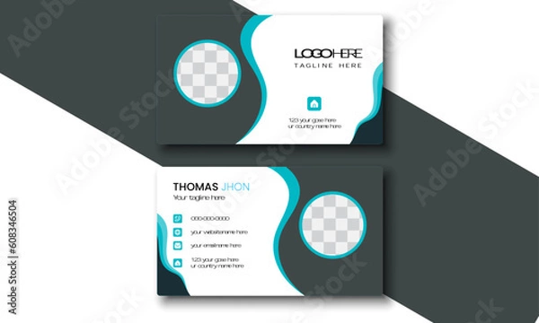 Obraz Corporate Business  card Clean visiting Modern simple  business card .