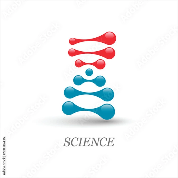 Obraz DNA molecule logo design element. Color icon.