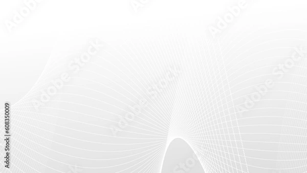 Fototapeta Abstract white gray colors with wave lines pattern texture business background.