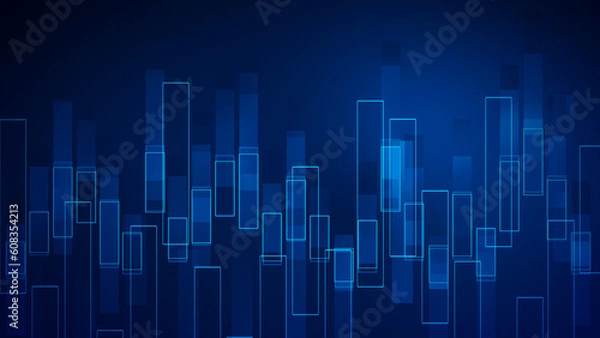 Obraz Abstract graph chart of stock market trade background.