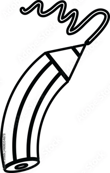 Fototapeta vector icon illustration of a pencil drawing a line