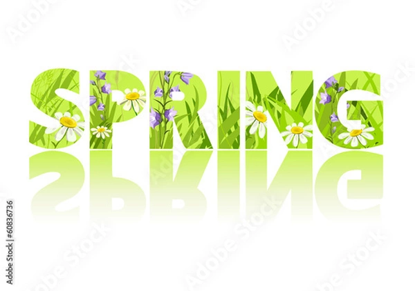 Obraz spring, grass, letters