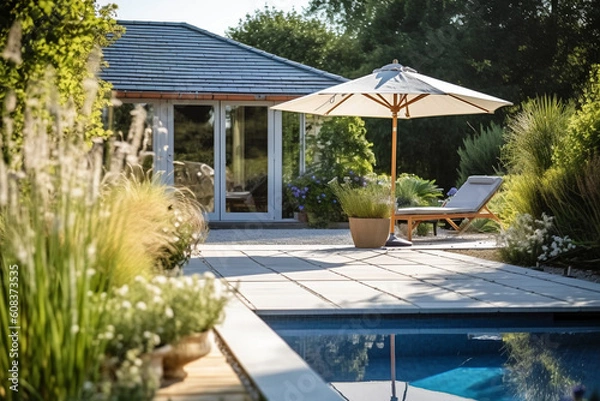 Obraz Parasol at Swimming Pool