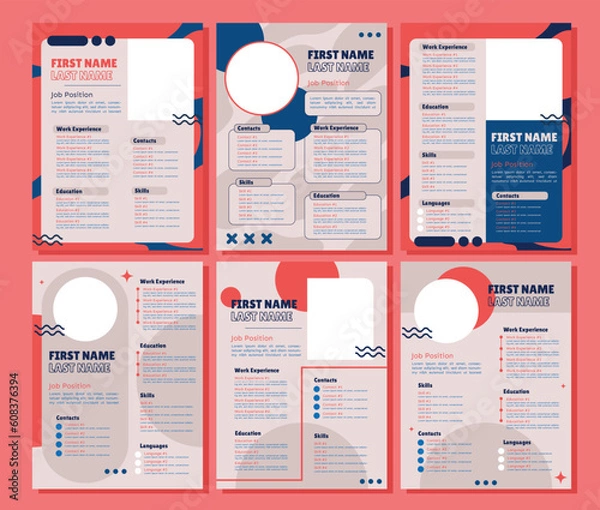 Obraz Professional CV resume template design