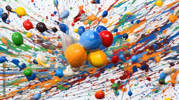 Fototapeta Various Color Splashes 