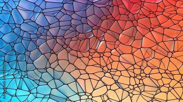 Obraz A vibrant and intricate mosaic design up close. Generative ai