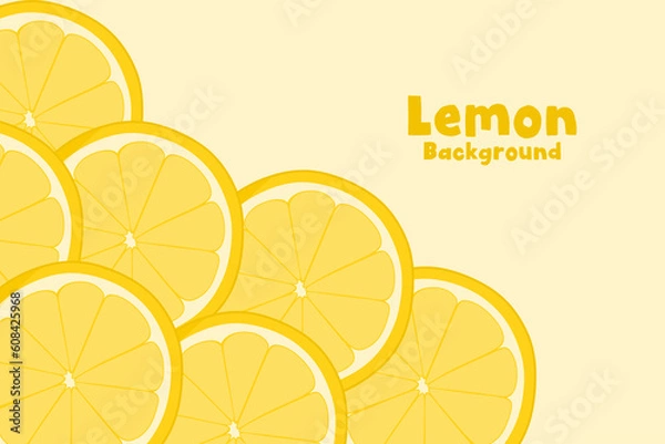 Obraz lemon slices background