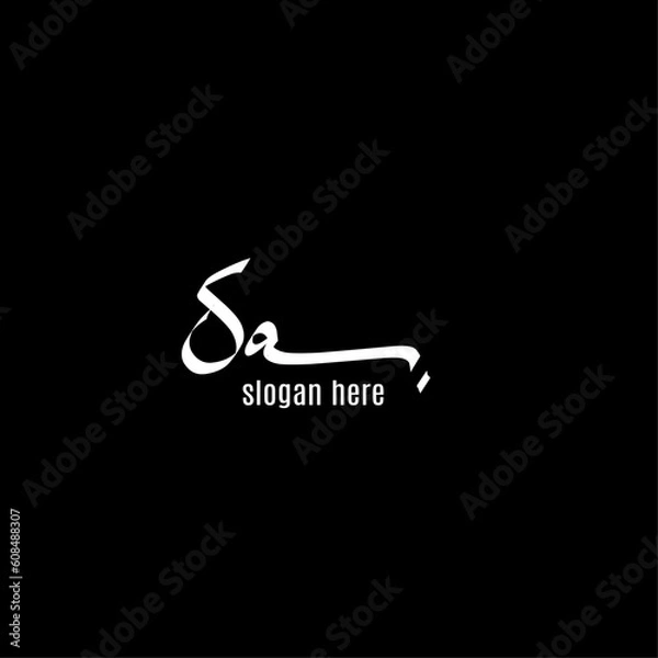 Obraz Sa Initial Handwriting Signature Monogram Logo Vector