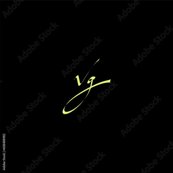 Obraz Vg Initial Handwriting Signature Monogram Logo Vector