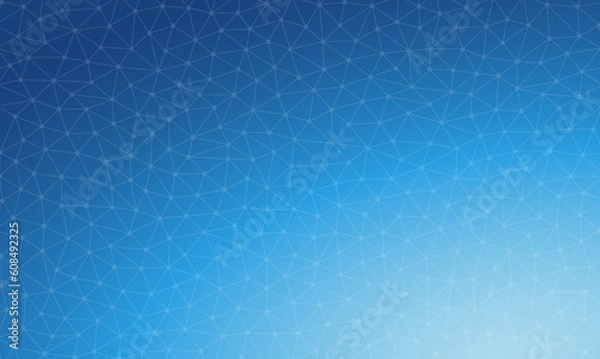 Obraz seamless abstract geometric polygonal with dots repeatable pattern swatch, editable stroke width, blue gradient background