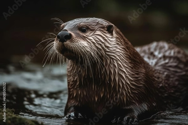 Obraz otter, generative ai