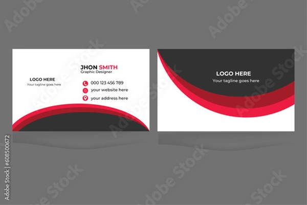 Fototapeta Business Card design template, Creative business card, Clean Business card, visiting cards, visit card, own, void, grab, bulletin, introduction, recruitment, id