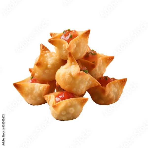 Fototapeta crab rangoon isolated on transparent background