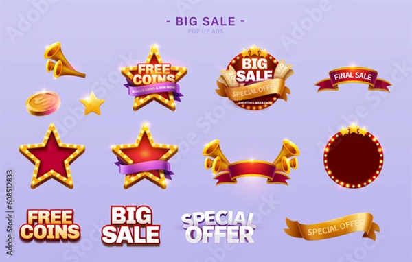 Obraz Big sale promo element set