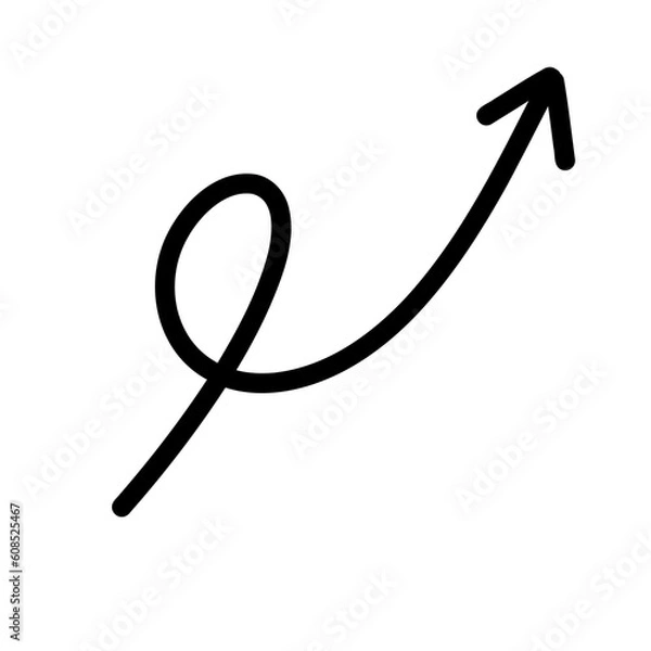 Fototapeta Black Arrows line Hand Drawn Doodle divider Elements