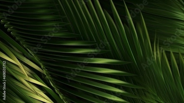 Fototapeta A detailed, close-up view of a lush green leafy plant with visible veins and intricate patterns. Generative ai