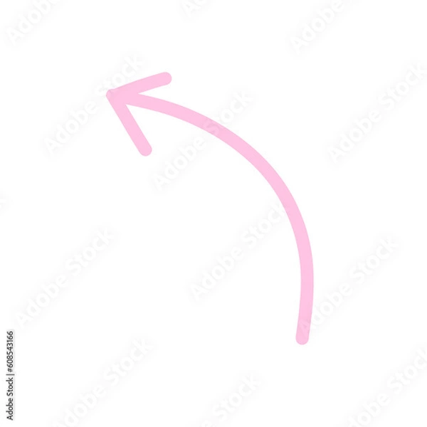 Obraz Pink Arrows line Hand Drawn Doodle divider Elements