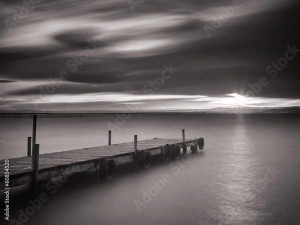 Fototapeta pier on a lake