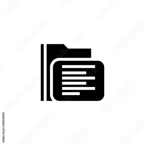 Fototapeta catalog document folder solid icon