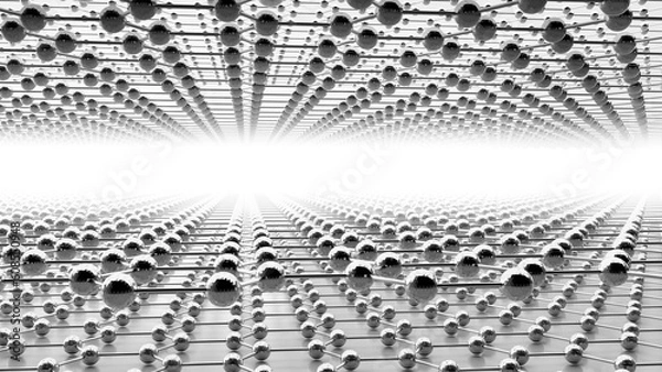 Fototapeta abstract background nanotechnology shapes,nanotechnology of the futures, carbon materials,3d rendering