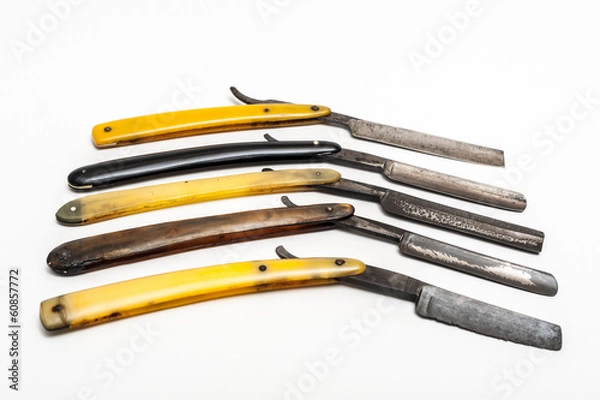 Obraz Five rusty razors