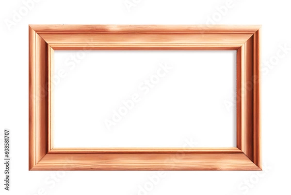 Obraz Blank picture frame on transparent background png. Generative ai.