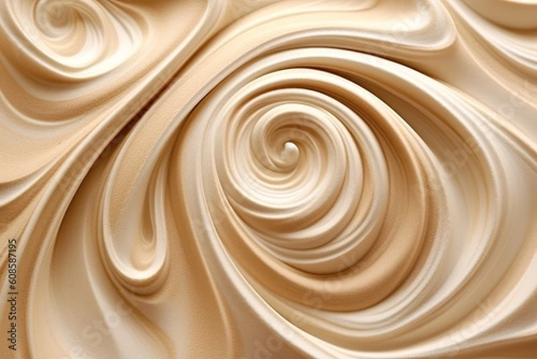 Obraz Close up of ice-cream and marshmellow texture. Generative AI

