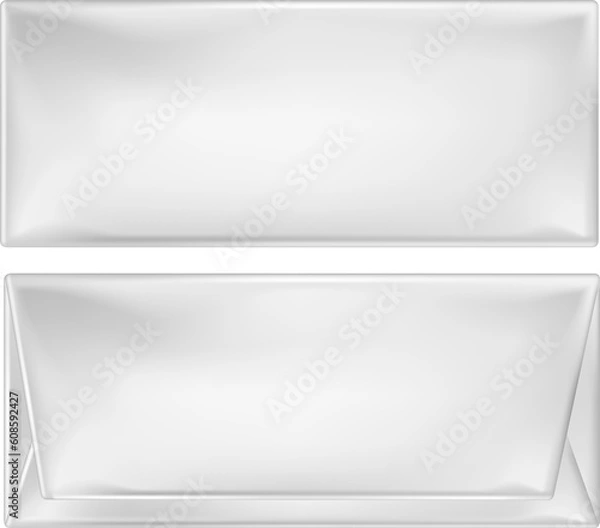 Obraz White and foil package for snacks, food and chocolate