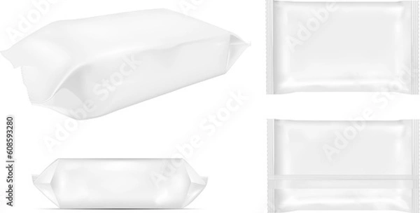 Obraz Transparent packaging mockup for food, chips