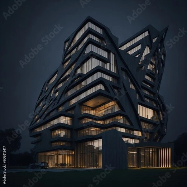 Obraz Office industrial building Generated AI Image 