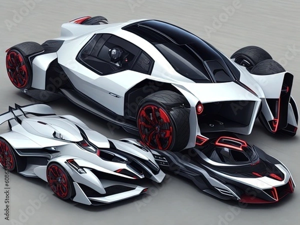 Obraz Car prototype Generated AI Image