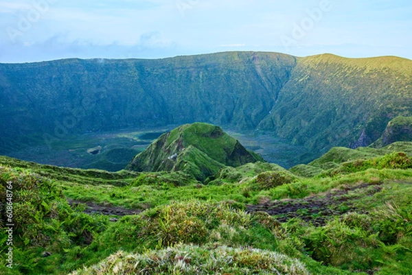 Fototapeta Caldeira do Cabeço Gordo - inaktiver Vulkan auf der Insel Faial, Azoren