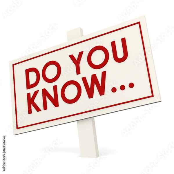 Obraz Do you know banner