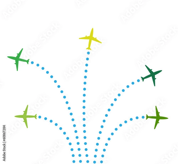 Obraz Five airplanes