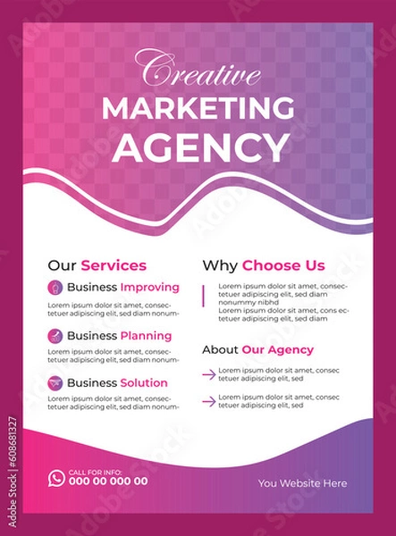 Obraz Corporate business flyer design template
