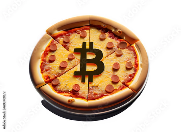Obraz BITCOIN PIZZA DAY 02. generated by AI