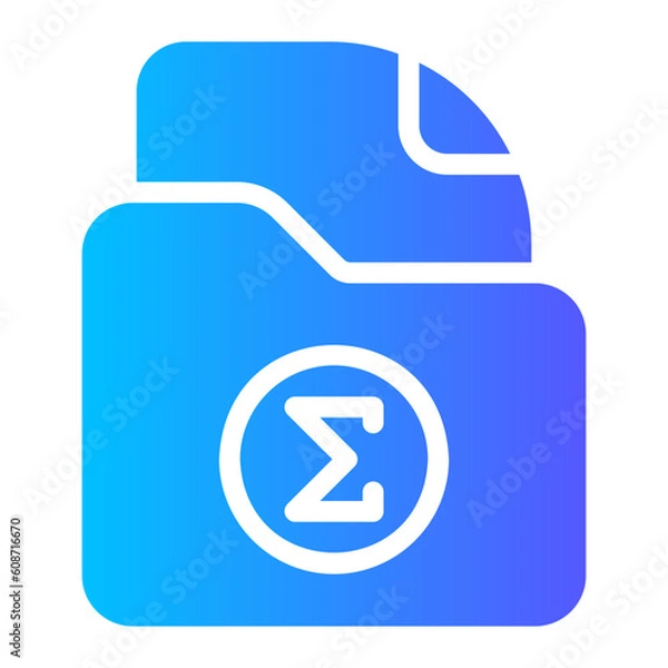 Fototapeta folder gradient icon