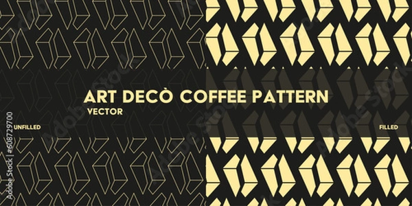 Fototapeta Coffee Art Decò patterns