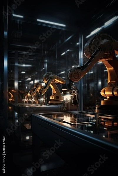 Obraz Robotic arms working